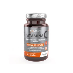 Imunogood Vitamina C, Zinco, Vitamina D3 e Selénio 60 Cápsulas Biokygen para suporte do sistema imunitário.