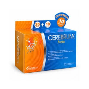 Cerebrum Forte 30+10 Ampolas Natiris, suplemento alimentar em ampolas bebíveis com aminoácidos, vitaminas e minerais para apoio da função cognitiva.