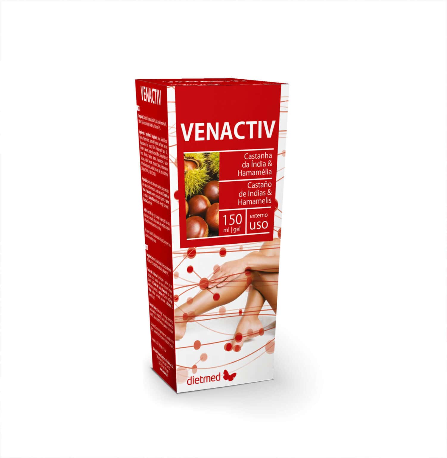 Venactiv Plus 30 Cápsulas Venactiv Gel 150 Ml Pack Dietmed Peixe 