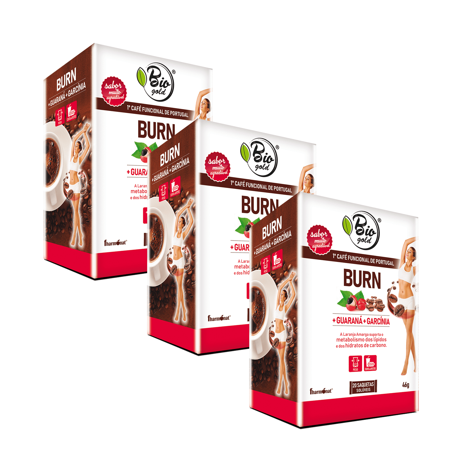 Biogold Burn Pack 3 x 20 Saquetas Fharmonat - Peixe Verde