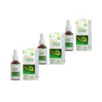 Óleo Biológico de Sementes de Cânhamo 3 x 50ml BioHera, pack com três frascos de óleo de sementes de Cannabis sativa de origem biológica, prensado a frio e naturalmente rico em ómega 3, 6 e 9.
