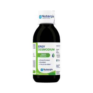 Frasco de suplemento alimentar Ergy Desmodium 250ml da Nutergia, utilizado para apoiar a função hepática.