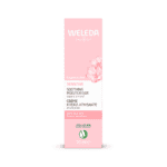 Creme facial calmante de amêndoa Weleda 30ml para peles sensíveis, nutre e protege a pele do rosto.