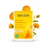 Sabão Vegetal de Calêndula Weleda de 100 g para a limpeza da pele.