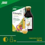 A dose diária de 20 ml fornece ao organismo quantidades suficientes de vitaminas B1, B2, niacina, B6, biotina e B12. Além disso, a vitamina B1 contribui para o normal funcionamento do coração.