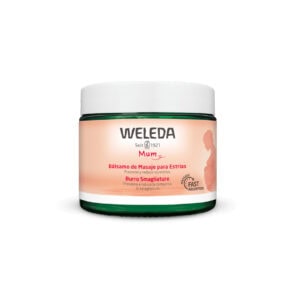 Bálsamo de massagem para estrias Weleda 150ml formulado para hidratar, melhorar a elasticidade e prevenir o aparecimento de estrias.