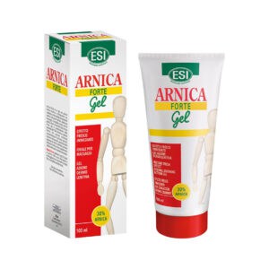 Gel Arnica Forte 100ml ESI em tubo, com fórmula natural à base de arnica para alívio muscular e articular.
