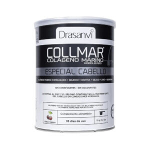 Collmar Especial Cabelo sabor cereja da Drasanvi em embalagem de 350gr, suplemento de colagénio para fortalecimento do cabelo.