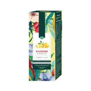 Suplemento drenante Diurerbe Forte 500ml ESI com extratos vegetais, ideal para eliminar líquidos e favorecer a depuração do organismo.
