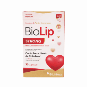 Suplemento alimentar BioLip da BioHera em frasco com 60 cápsulas, formulado para apoiar o metabolismo e o controlo de peso.