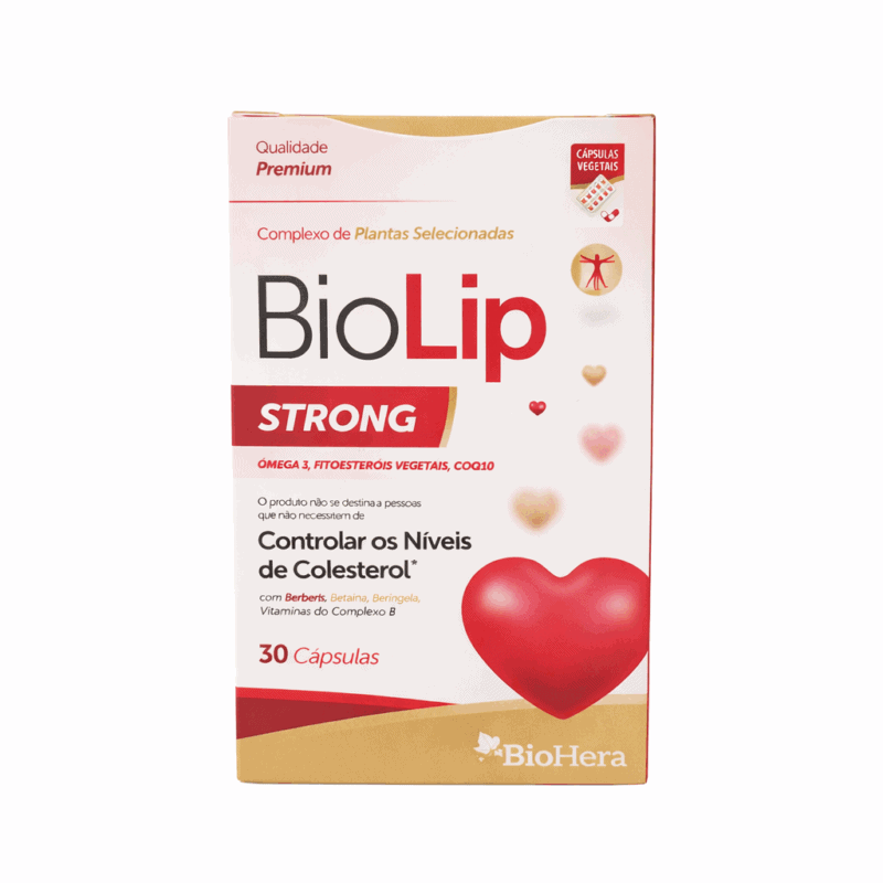 Suplemento alimentar BioLip da BioHera em frasco com 60 cápsulas, formulado para apoiar o metabolismo e o controlo de peso.