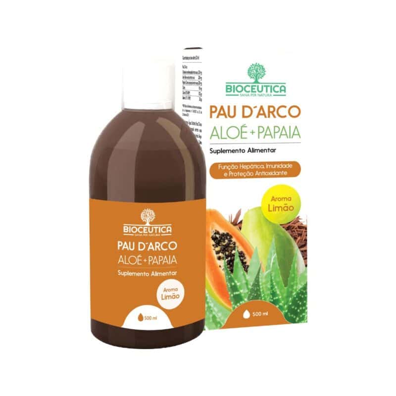 Pau D'Arco Aloé + Papaia Xarope 500ml Bioceutica em embalagem original