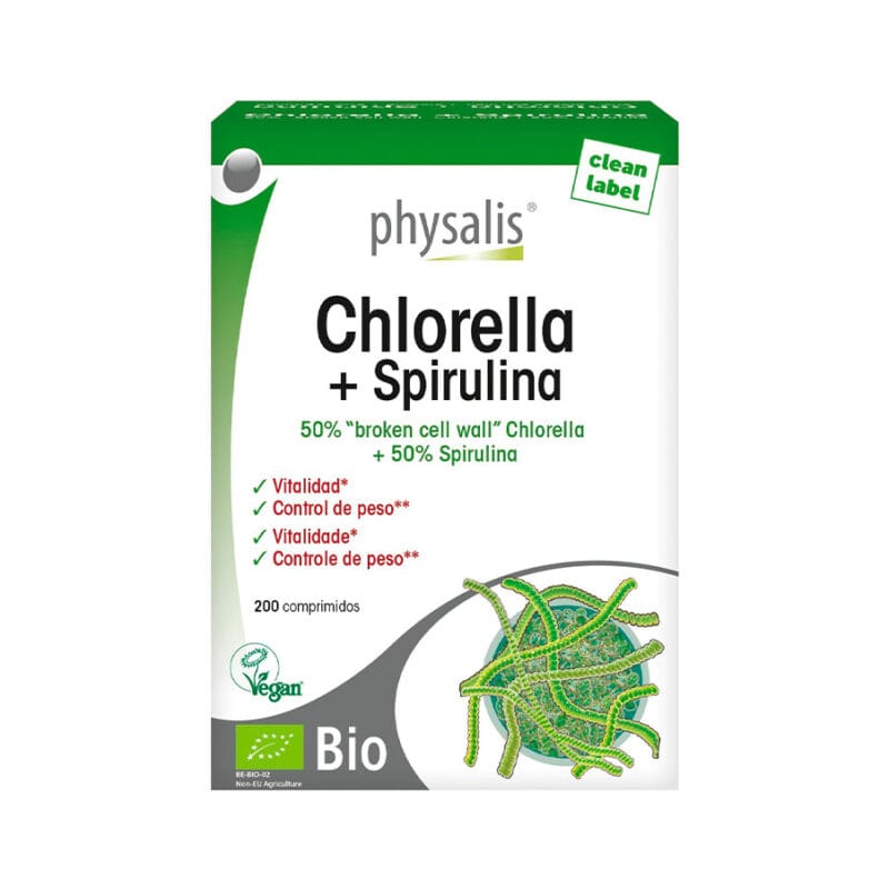 Chlorella + Spirulina 200 Comprimidos Physalis