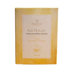 Chá Prostal 100g Bioceutica em embalagem, mistura de plantas para apoio à próstata e bem-estar urinário masculino.