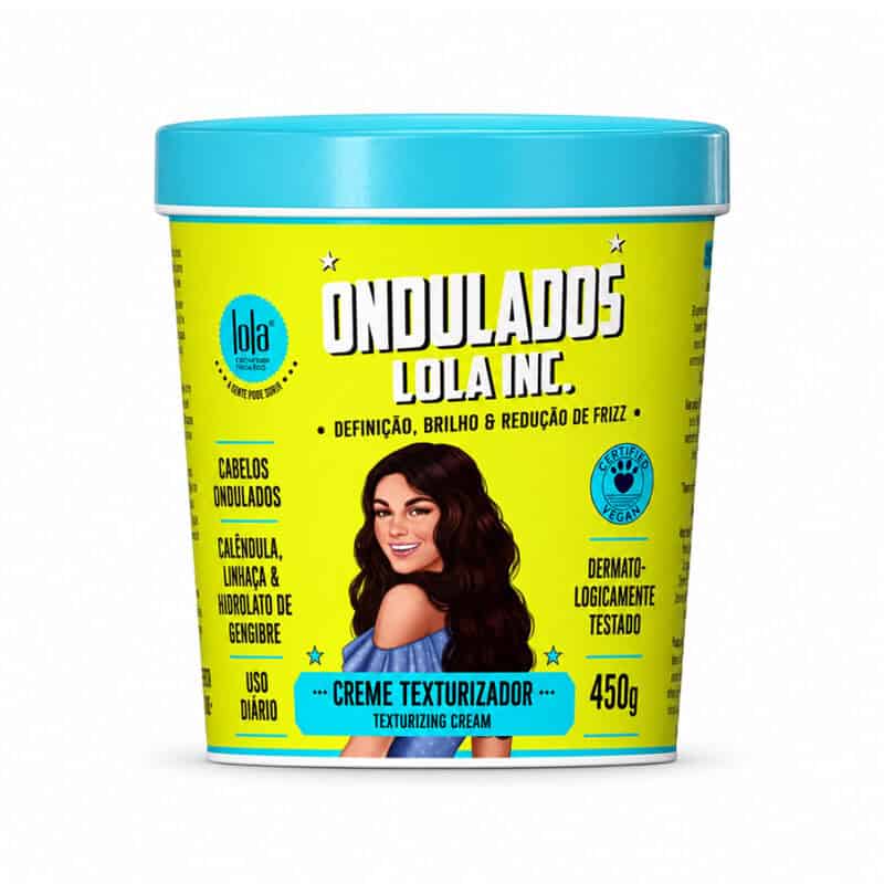 Ondulados Lola Inc. Creme Texturizador Lola, finalizador para cabelo ondulado, em embalagem de 500 g.