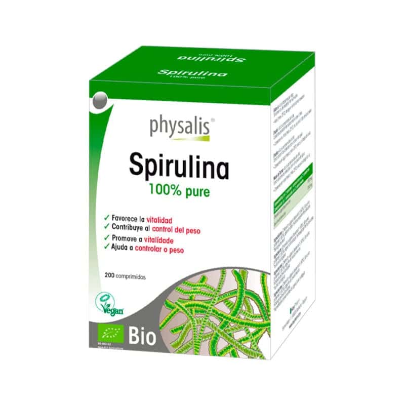 Spirulina Bio 100% Pura 2400mg 200 Comprimidos