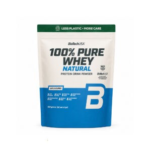 100% Pure Whey Sem Sabor 900gr BioTechUSA em embalagem de proteína de soro de leite em pó.