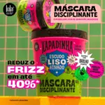 A Máscara Disciplinante Xapadinha da Lola (450g) alinha e disciplina os fios, reduzindo o frizz até 40% e proporcionando brilho intenso. Com fórmula vegana, é ideal para um cuidado capilar que deixa o cabelo liso, alinhado e luminoso.