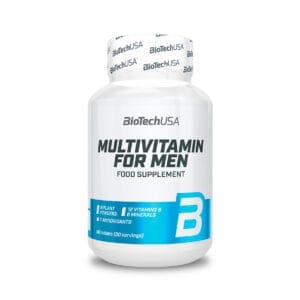 Suplemento multivitamínico desenvolvido para homens, contendo 12 vitaminas, 10 minerais, antioxidantes, aminoácidos e extratos vegetais. Apoia as necessidades nutricionais masculinas, contribuindo para a vitalidade e bem-estar geral.