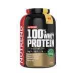 100% Whey Protein 2250g Baunilha Nutrend é um suplemento proteico com concentrado (WPC) e isolado (WPI) de soro de leite, obtido por microfiltração de fluxo cruzado (CFM).