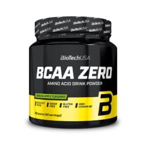 Suplemento de aminoácidos de cadeia ramificada (BCAA) na proporção 2:1:1, enriquecido com L-glutamina e vitamina B6. Sem açúcares, glúten ou lactose. Ideal para promover a síntese proteica e reduzir a fadiga muscular.