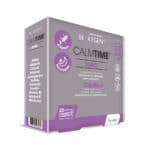Embalagem do Calmtime Sono 20 Ampolas Biokygen, em branco e azul, ideal para promover um sono tranquilo e reparador de forma natural.