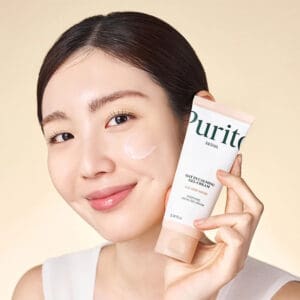 Creme Facial Gel Calmante Oat-In 100ml Purito Seoul, hidratante leve com 77% de água de semente de aveia, pantenol, esqualano e beta-glucano para pele sensível.