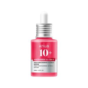 Sérum de Niacinamida 10% + TXA 4% 30ml Anua, sérum facial com niacinamida, ácido tranexâmico e arbutina para ajudar a uniformizar o tom e reduzir a aparência de manchas.