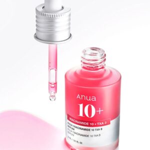 Sérum de Niacinamida 10% + TXA 4% 30ml Anua, sérum facial com niacinamida, ácido tranexâmico e arbutina para ajudar a uniformizar o tom e reduzir a aparência de manchas.
