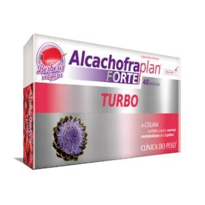 Embalagem do Alcachofra Plan Forte Turbo 40 Ampolas Fharmonat, em branco e verde, indicado para detox natural e suporte à digestão.