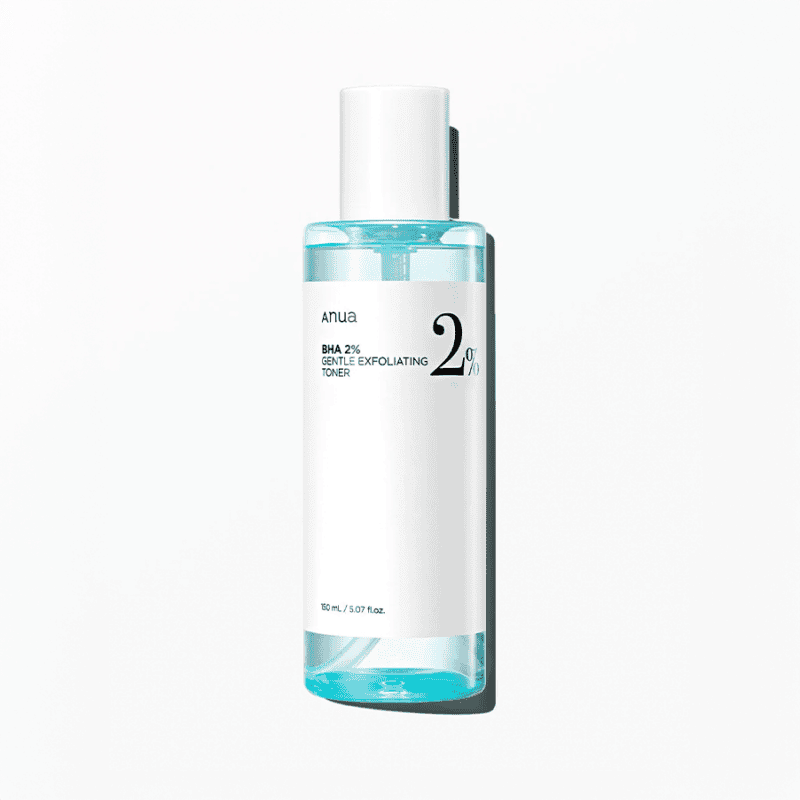 Frasco do BHA 2% Tónico Esfoliante Suave 150ml da Anua, tónico facial para esfoliação suave e desobstrução dos poros