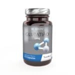 Embalagem do Glutatião 50mg 30 Cápsulas Biokygen, em branco e verde, ideal para proteção antioxidante e suporte ao sistema imunológico.