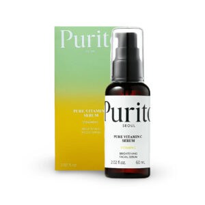 Sérum Pure Vitamin C 60ml Purito Seoul, sérum facial com 5% de vitamina C pura, niacinamida e ácido hialurónico para luminosidade da pele.