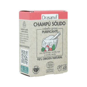 Barra do Champô Sólido Cabelo Oleoso 80g da Drasanvi, fórmula natural para controle da oleosidade e limpeza equilibrada.