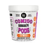 Pote do Comigo Ninguém Pode Co-Wash Condicionador Limpante 450g da Lola, fórmula suave para limpeza e hidratação dos cabelos