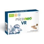 Frasco do Mico Neo VR com 60 cápsulas da NeoVital Health, suplemento com cogumelos medicinais para vitalidade e desempenho físico.
