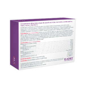 Frasco do Vita Woman Pernas Ligeiras Forte com 60 comprimidos da Eladiet, suporte para circulação e alívio do desconforto nas pernas.