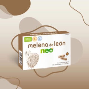 Frasco do Cogumelo do Sol Neo com 60 cápsulas da NeoVital Health, suplemento natural para imunidade e energia.