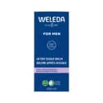 Frasco do Bálsamo Pós Barbear Homem 100ml da Weleda, cuidado calmante e refrescante para após o barbear.