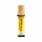 Frasco do Roll-On Citronela 10ml da Elegante F. J. Campos, óleo essencial natural com ação repelente e aroma fresco.
