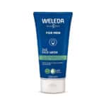 Bisnaga do Gel de Limpeza 2 em 1 Homem 100ml da Weleda, cuidado facial que limpa e purifica a pele masculina.
