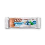 Embalagem da barra Oat and Fruit 70g sabor mirtilo da Biotech USA, snack nutritivo com aveia e fruta.
