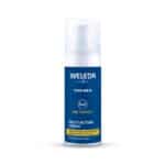Frasco do Sérum Multi Ação 5 em 1 Homem da Weleda, cuidado intensivo para hidratação, firmeza e proteção da pele masculina."