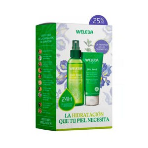 Embalagem promocional do Pack Skin Food + Óleo Seco 100ml da Weleda, cuidado completo para hidratação intensa e nutrição da pele.