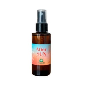 Frasco de After Sun 50ml da Elegante F. J. Campos, cuidado pós-solar calmante e hidratante.