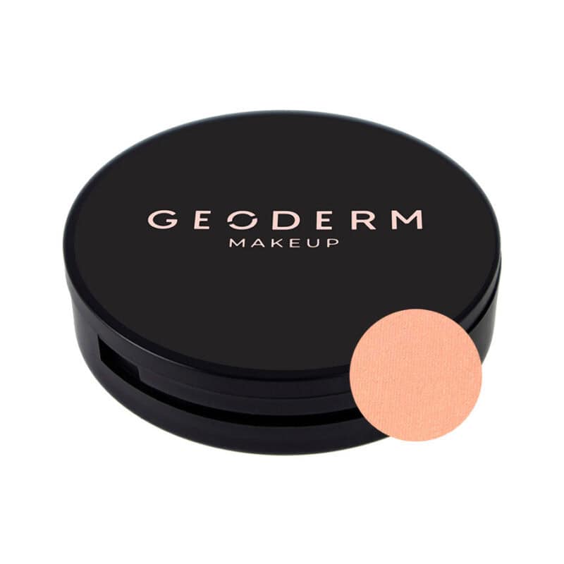Estojo de Blush Compacto Coral 10g da Geoderm, maquilhagem natural com acabamento radiante.