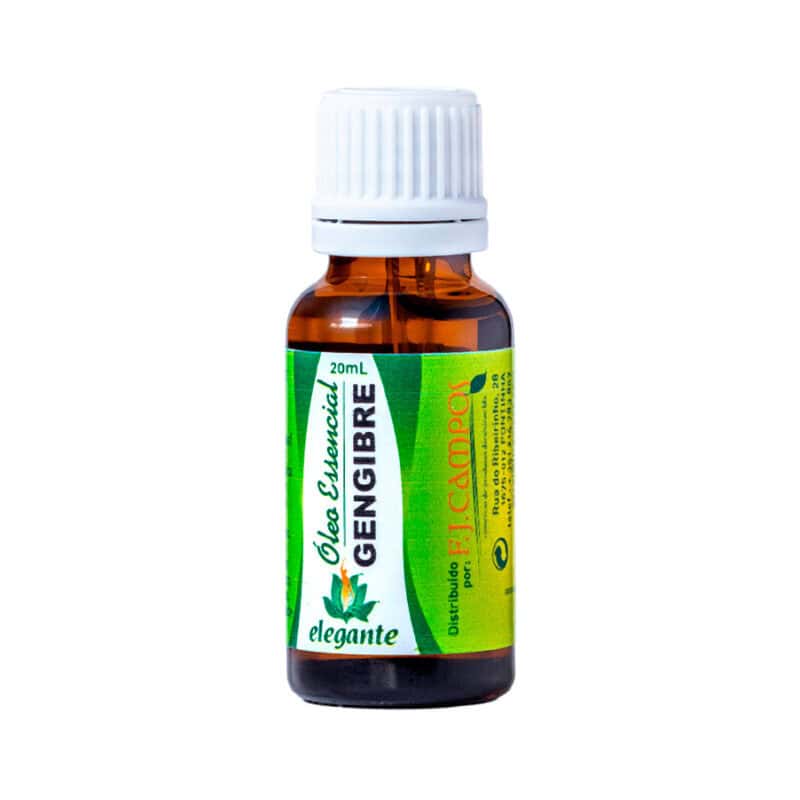 Óleo essencial de gengibre elegante 20ml F. J. Campos – aromaterapia e bem-estar natural.