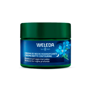 Creme de noite redensificante Weleda 40ml com genciana azul e edelweiss para regeneração da pele madura