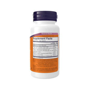 Frasco de suplemento Brain Elevate Now Foods com 120 cápsulas, fórmula para memória, foco e saúde cognitiva.