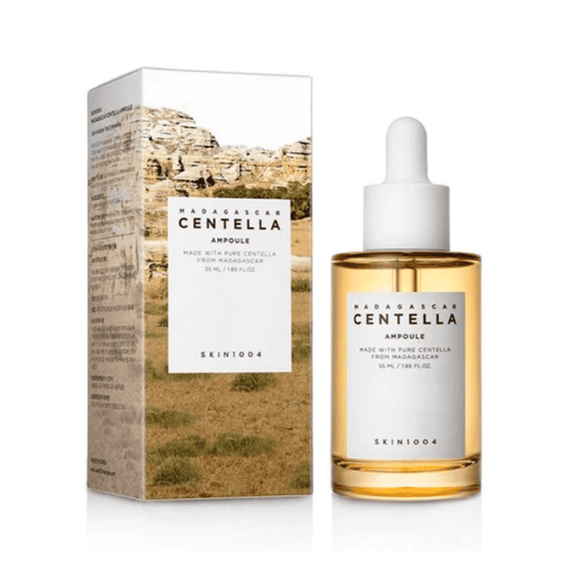 Ampola Madagascar Centella 55ml Skin1004 com extrato puro de centella asiática para acalmar e reparar a pele